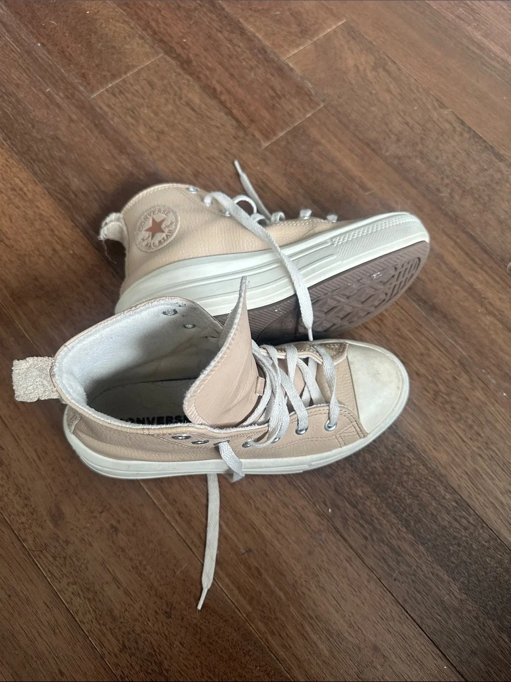 Converse Kids High-Top Sneakers — Beige/Cream